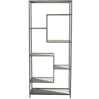 Étagère industrielle en métal noir 142 cm - Olivia & May : Rangement 8 niveaux, Aucun assemblage requis