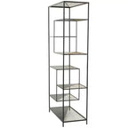 Étagère industrielle en métal noir 142 cm - Olivia & May : Rangement 8 niveaux, Aucun assemblage requis