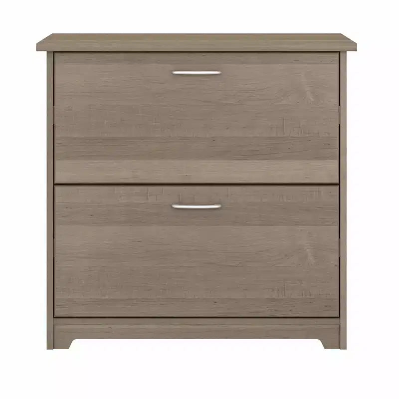 Classeur à 2 tiroirs Cabot Gris cendré - Bush Furniture : Style de transition, Tiroirs à ouverture sûre, MDF stratifié