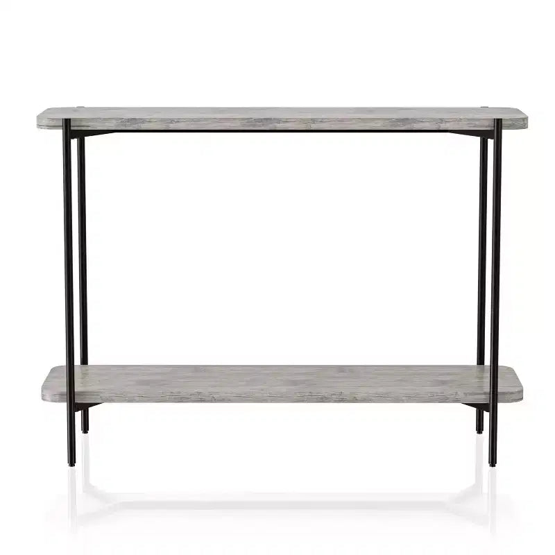 24/7 Shop At Home Dunkeld Lower Shelf Sofa Table Sand Black/Light Gray