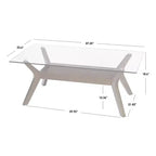 Table basse Buylateral Fontana avec plateau en verre Noyer
