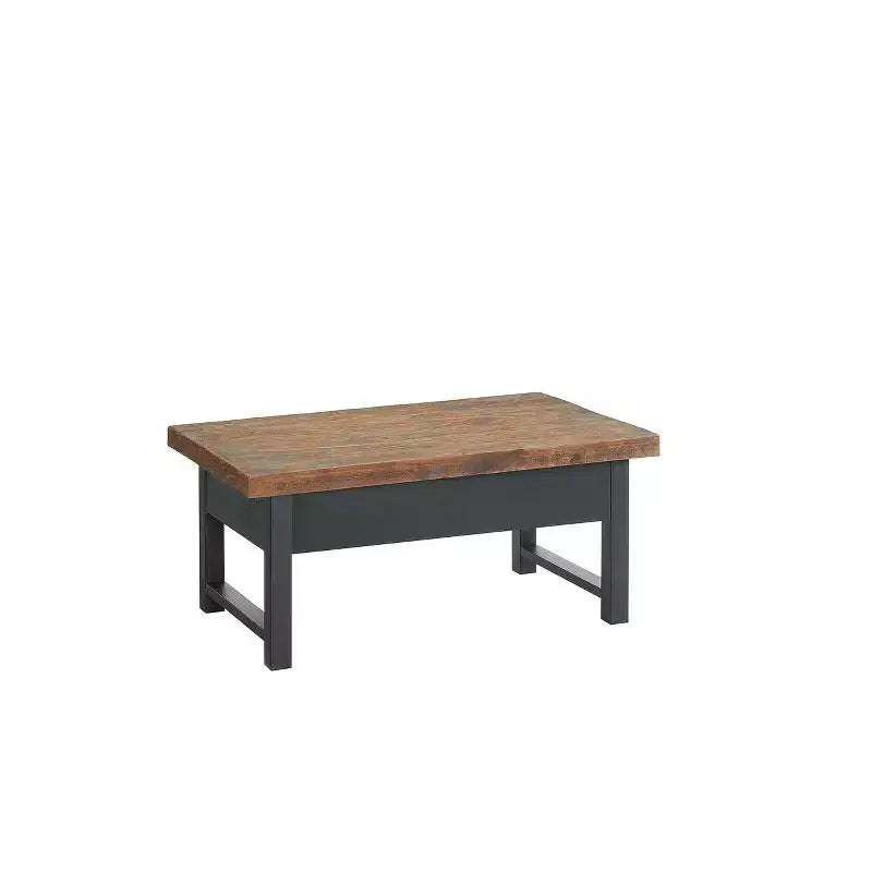Ensemble de salon Pomona 4 pièces 42" avec table basse à plateau relevable, table console et deux tables d'appoint rustiques naturelles - Meubles Alaterre