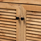 Armoire de rangement à 3 portes et tiroir Coolidge Wood Chêne Marron – Baxton Studio : Organiseur de chaussures 21 paires, Pieds fuselés