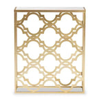 Console de table Calanthe en métal et marbre blanc/doré - Baxton Studio : Style glamour luxueux, aucun assemblage requis