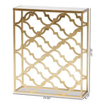 Console de table Calanthe en métal et marbre blanc/doré - Baxton Studio : Style glamour luxueux, aucun assemblage requis