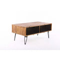42" Lindsay Foldable Coffee Table with Wire Mesh Drawers - Summerland Home