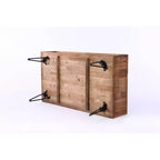 Table basse pliable Lindsay 42 po avec tiroirs en treillis métallique - Summerland Home