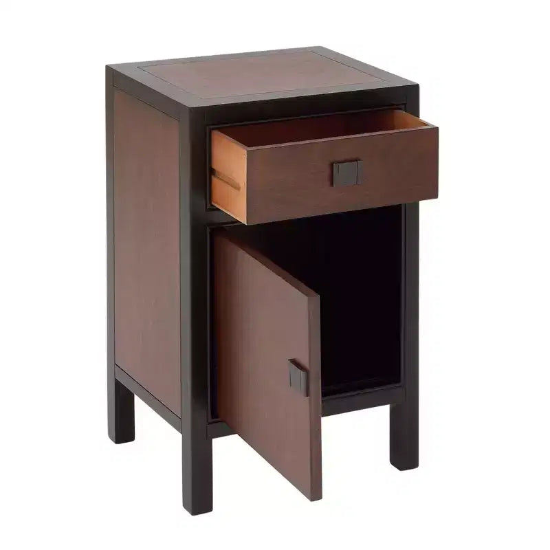 Petit meuble en bois contemporain marron foncé - Olivia & May