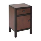 Petit meuble en bois contemporain marron foncé - Olivia & May