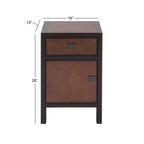 Petit meuble en bois contemporain marron foncé - Olivia & May