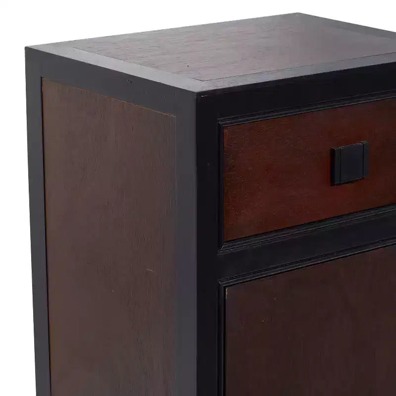 Petit meuble en bois contemporain marron foncé - Olivia & May