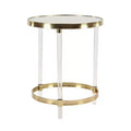 Contemporary Acrylic Accent Table Gold - Olivia & May