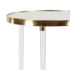 Table d'appoint contemporaine en acrylique doré - Olivia & May