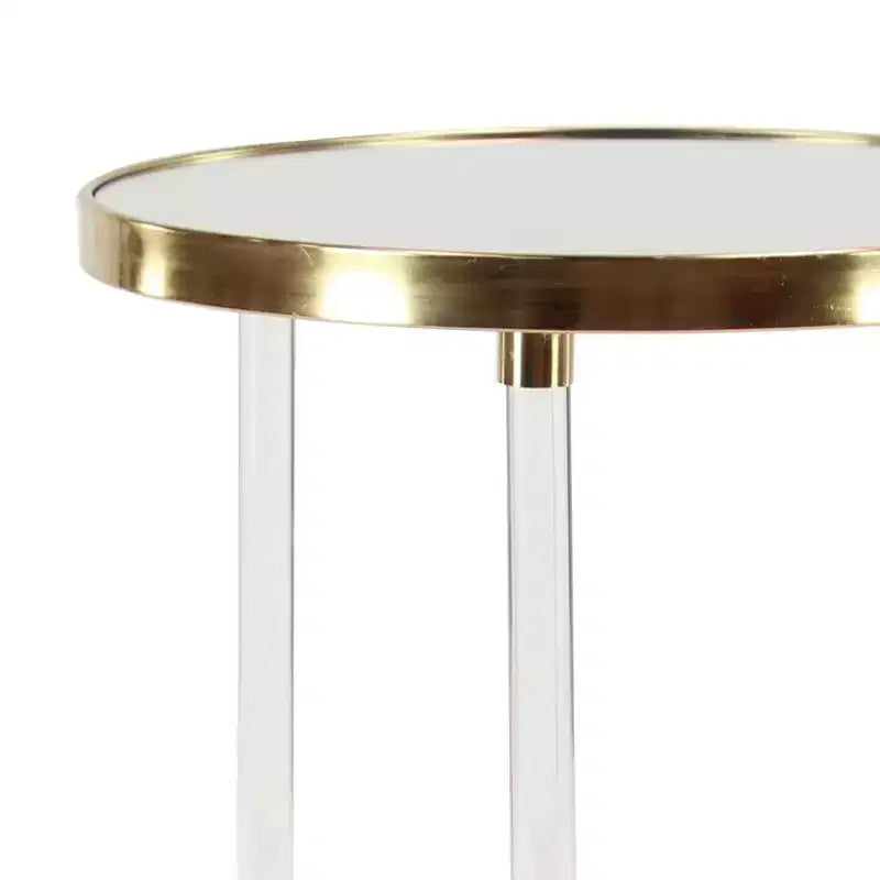 Table d'appoint contemporaine en acrylique doré - Olivia & May