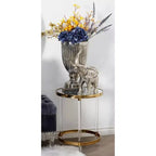 Table d'appoint contemporaine en acrylique doré - Olivia & May