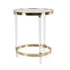 Table d'appoint contemporaine en acrylique doré - Olivia & May