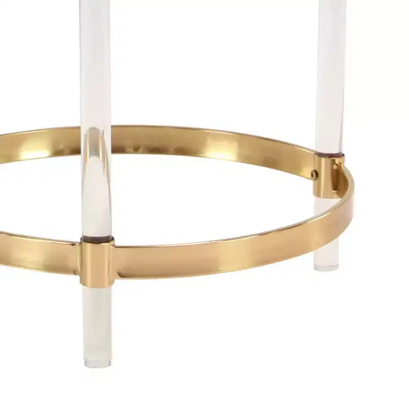 Table d'appoint contemporaine en acrylique doré - Olivia & May