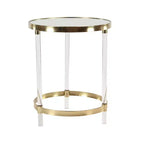 Table d'appoint contemporaine en acrylique doré - Olivia & May