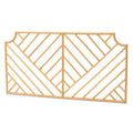 Queen Giza Rattan Wall Mount Headboard Natural/Brown - bali & pari: Handcrafted, Chevron Pattern, No Assembly Required