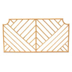 Tête de Lit Murale Giza Rattan Queen Naturel/Marron - bali & pari : Fabriquée à la main, motif Chevron, aucun assemblage requis