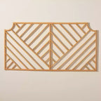 Tête de Lit Murale Giza Rattan Queen Naturel/Marron - bali & pari : Fabriquée à la main, motif Chevron, aucun assemblage requis