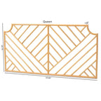 Tête de Lit Murale Giza Rattan Queen Naturel/Marron - bali & pari : Fabriquée à la main, motif Chevron, aucun assemblage requis