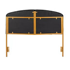 Tête de lit en velours Lindsey Queen Noir/Or - Lumisource : Rembourrage moelleux, capitonnage élégant, cadre en acier, nettoyage ciblé