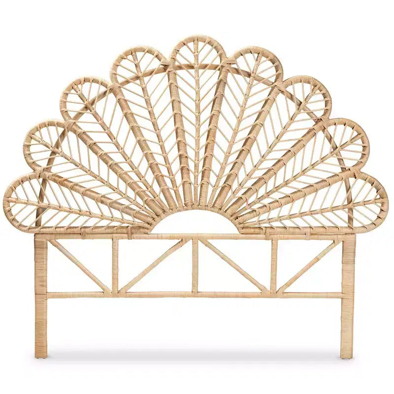 Tête de lit Queen Variel en rotin Noyer Marron - bali & pari : Style Bohème, Aucun assemblage requis, Nettoyage des taches