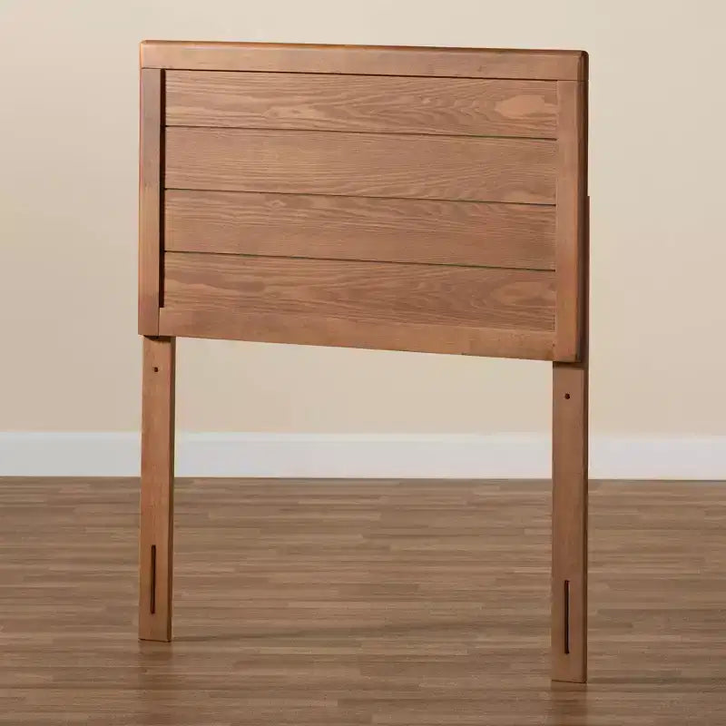Tête de lit double Seren Wood Noyer - Baxton Studio : Robuste, panneaux encastrés, mobilier de chambre