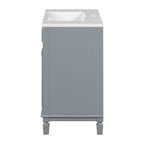Meuble-lavabo de salle de bain moderne de 91 cm avec lavabo et armoire de toilette, 2 portes et 2 tiroirs