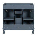 Meuble-lavabo de salle de bain moderne de 91 cm avec lavabo et armoire de toilette, 2 portes et 2 tiroirs