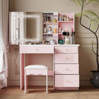 Coiffeuse de 99 cm de large avec tabouret et miroir