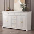 Buffet bahut 150 cm blanc laqué moderne contemporain du milieu du siècle