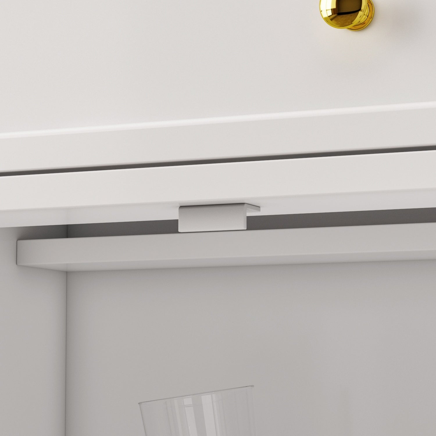 Buffet bahut 150 cm blanc laqué moderne contemporain du milieu du siècle