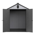 Abri de jardin en résine toutes saisons avec plancher, 1,8 m x 1,2 m/1,8 m x 2,4 m/2,4 m x 1,8 m/2,4 m x 3 m, Spire Tool Shed