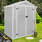 Abri de jardin en résine toutes saisons avec plancher, 1,8 m x 1,2 m/1,8 m x 2,4 m/2,4 m x 1,8 m/2,4 m x 3 m, Spire Tool Shed