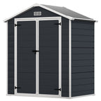 Abri de jardin en résine toutes saisons avec plancher, 1,8 m x 1,2 m/1,8 m x 2,4 m/2,4 m x 1,8 m/2,4 m x 3 m, Spire Tool Shed