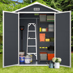 Abri de jardin en résine toutes saisons avec plancher, 1,8 m x 1,2 m/1,8 m x 2,4 m/2,4 m x 1,8 m/2,4 m x 3 m, Spire Tool Shed