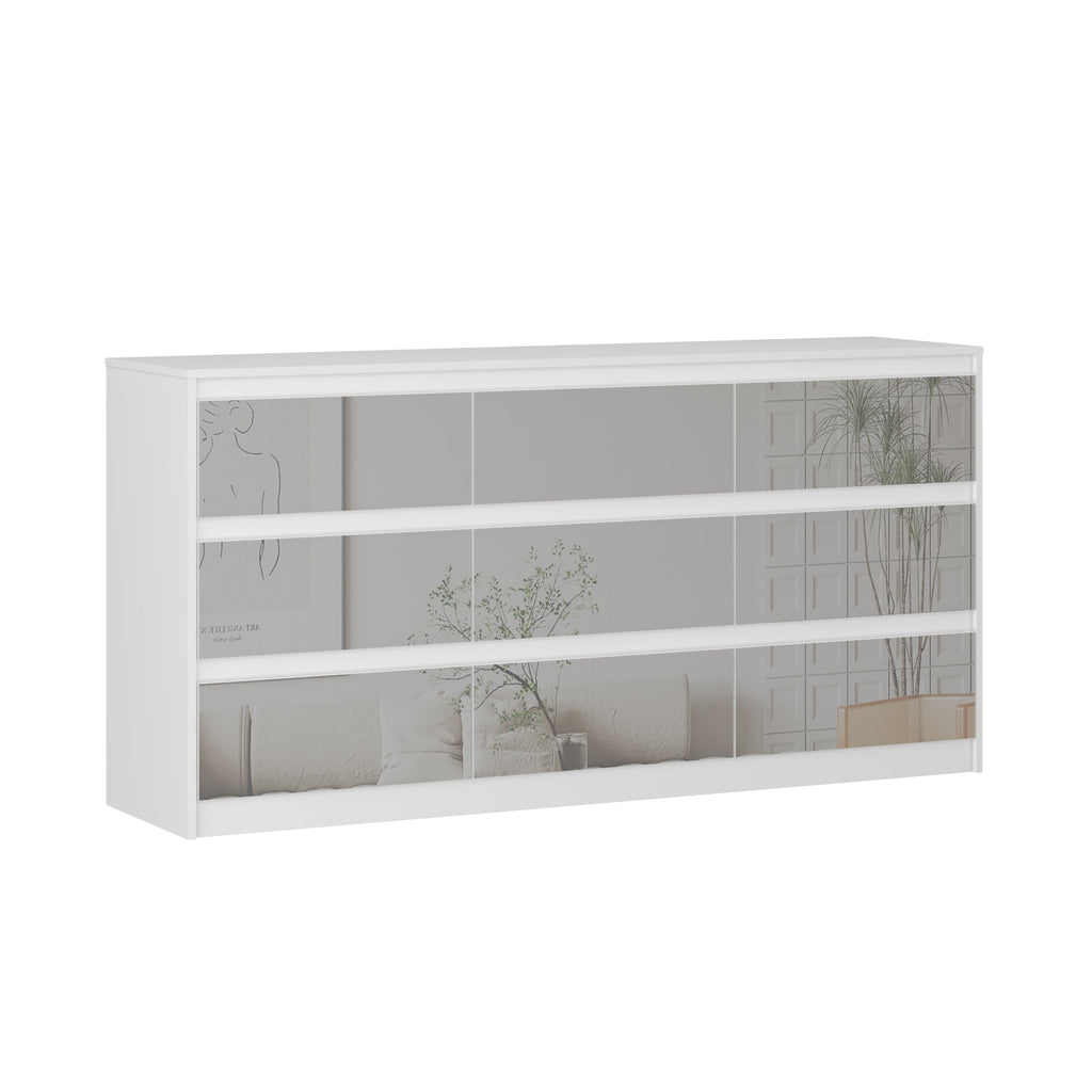 Commode à 9 tiroirs de 63 W, commode d'appoint pour salon, chambre à coucher