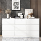 Commode à 9 tiroirs de 63 W, commode d'appoint pour salon, chambre à coucher