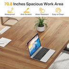 Bureau de direction de 70,8 pouces, grande station de travail de bureau d'ordinateur