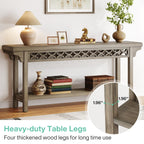 Console longue en bois massif de 180 cm de style ferme