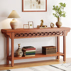 Console longue en bois massif de 180 cm de style ferme
