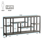 Console extensible de 70,9 pouces avec rangement, table d'entrée à 3 niveaux pour couloir