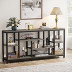 Console extensible de 70,9 pouces avec rangement, table d'entrée à 3 niveaux pour couloir