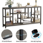 Console extensible de 70,9 pouces avec rangement, table d'entrée à 3 niveaux pour couloir