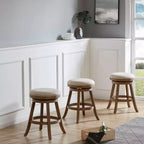 Tabouret de bar Fenton Driftwood à hauteur de comptoir 29 po Bois dur ivoire - Boraam