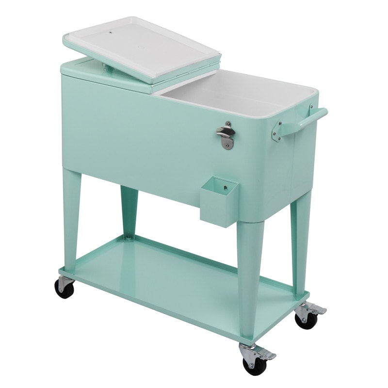 Glacière de camping 80 pintes en fer avec étagère