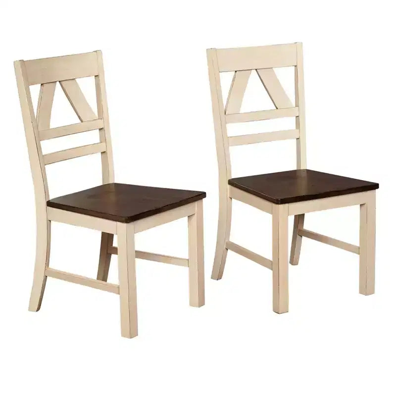 Ensemble de salle à manger Buylateral 5 pièces sur pied en bois massif style ferme Vintner