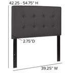 Tête de lit capitonnée en tissu Lennox de Flash Furniture